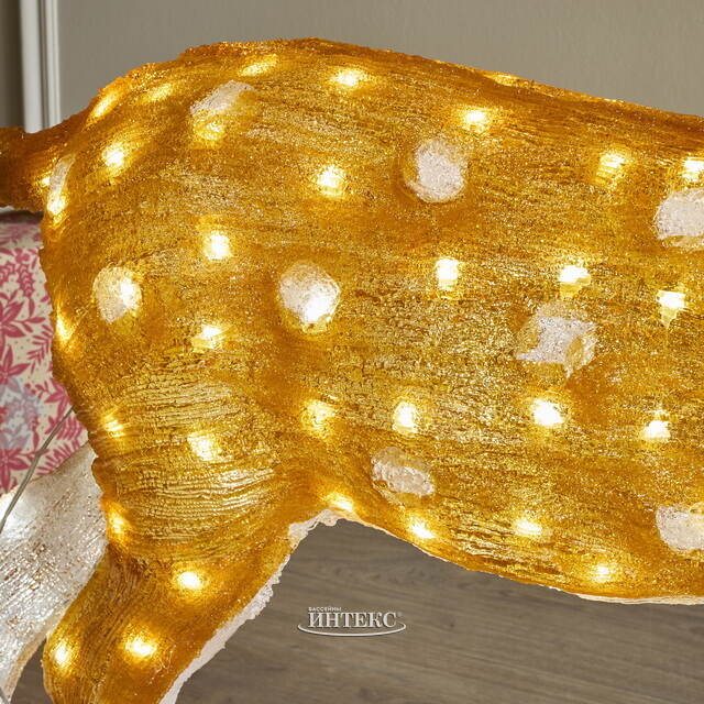 Светодиодный Олень Гард 118 см, 200 теплых белых LED ламп, акрил, IP44 Winter Deco