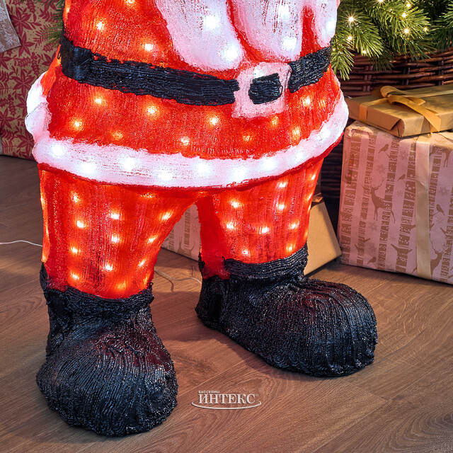 Светодиодная фигура Санта Клаус - Bonne Annee 89 см, 300 холодных белых LED ламп, акрил, IP44 Winter Deco