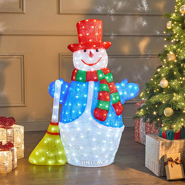 Светодиодная фигура Снеговик Марти 100 см, 300 холодных белых LED ламп, акрил, IP44 Winter Deco