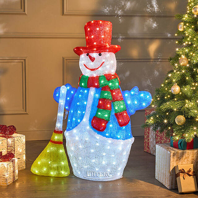 Светодиодная фигура Снеговик Марти 100 см, 300 холодных белых LED ламп, акрил, IP44 Winter Deco