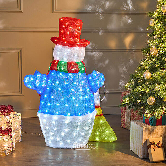Светодиодная фигура Снеговик Марти 100 см, 300 холодных белых LED ламп, акрил, IP44 Winter Deco