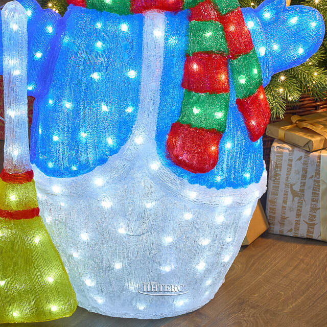 Светодиодная фигура Снеговик Марти 100 см, 300 холодных белых LED ламп, акрил, IP44 Winter Deco