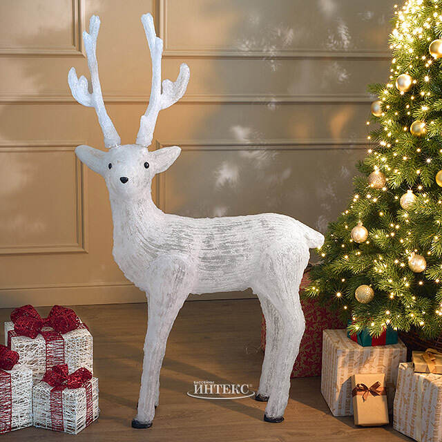 Светодиодный Олень Роско 135 см, 190 холодных белых LED ламп, акрил, IP44 Winter Deco