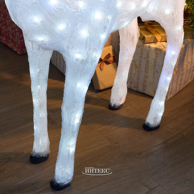 Светодиодный Олень Роско 135 см, 190 холодных белых LED ламп, акрил, IP44 Winter Deco