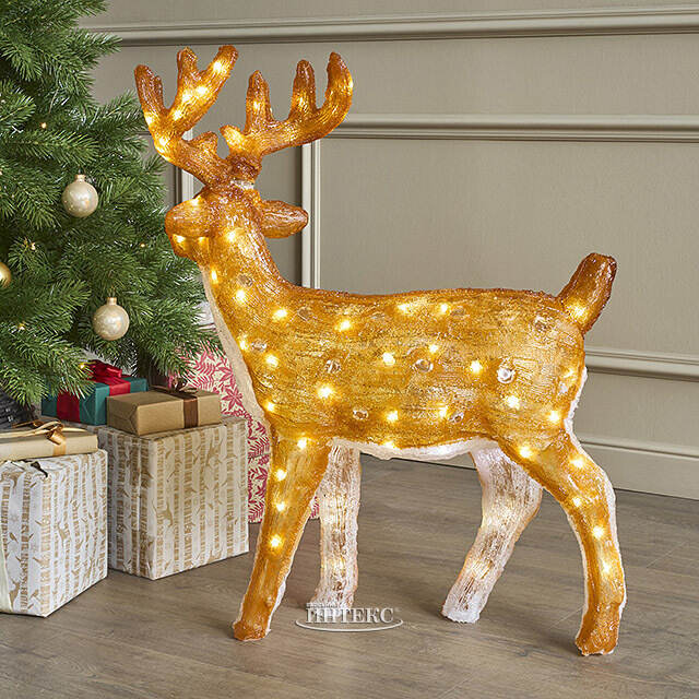 Светодиодный Олень Энико 81 см, 100 теплых белых LED ламп, акрил, IP44 Winter Deco