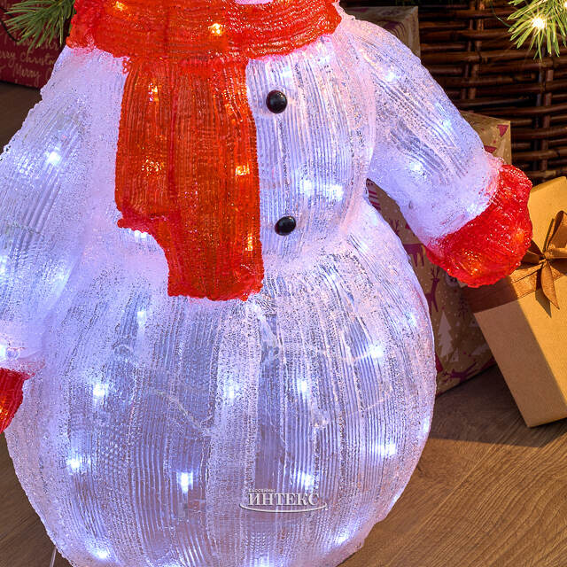Светодиодная фигура Снеговик Юки 60 см, 120 холодных белых LED ламп, акрил, IP44 Winter Deco