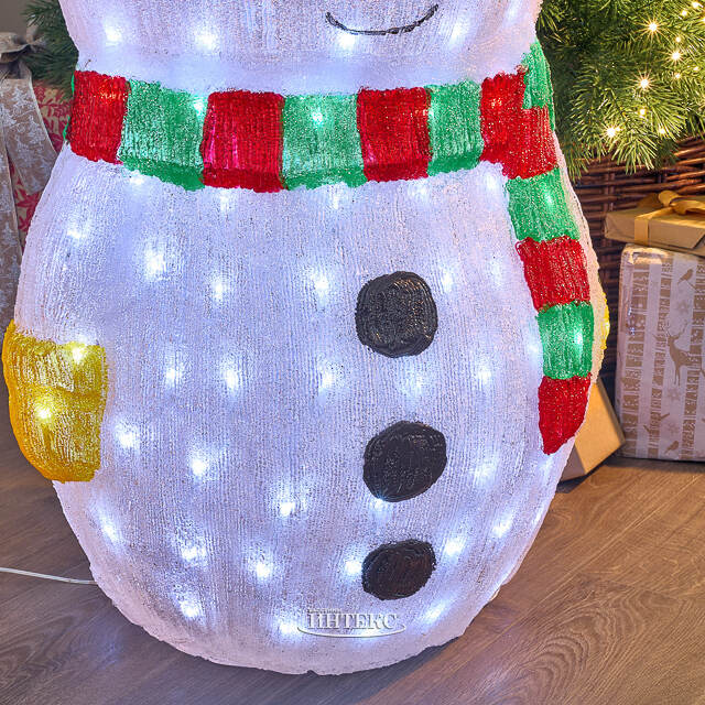Светодиодная фигура Снеговичок Очаровашка 90 см, 200 холодных белых LED ламп, акрил, IP44 Winter Deco