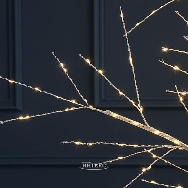 Светодиодное дерево Березка заснеженное 210 см, 750 теплых белых LED ламп, IP44 Winter Deco