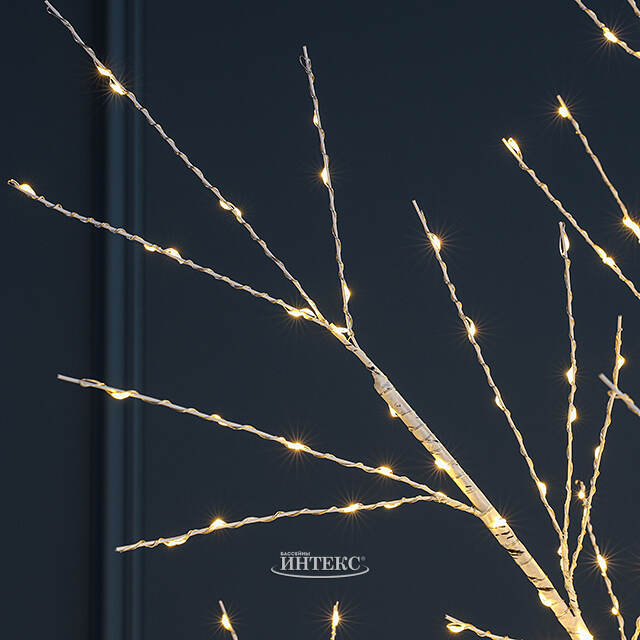 Светодиодное дерево Березка заснеженное 210 см, 750 теплых белых LED ламп, IP44 Winter Deco