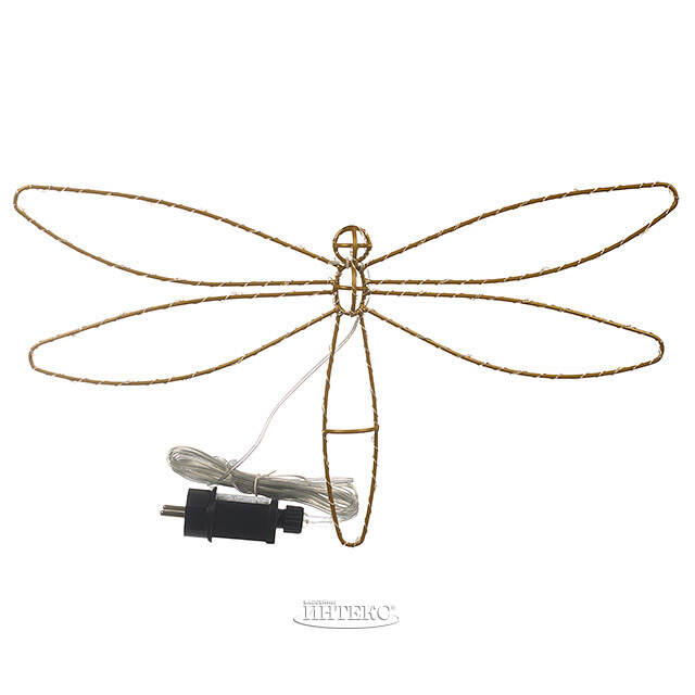 Плоское светодиодное украшение Стрекоза 50 см, 70 теплых белых LED ламп, IP44 Winter Deco