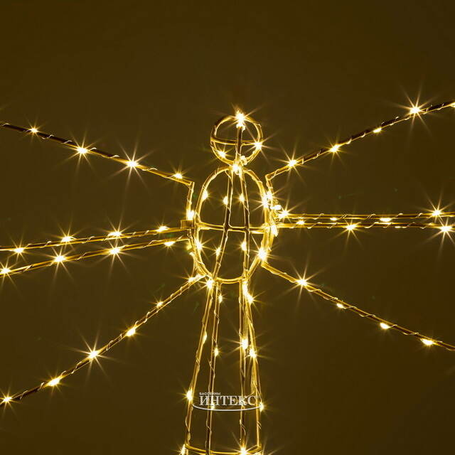 Плоское светодиодное украшение Стрекоза 80 см, 126 теплых белых LED ламп, IP44 Winter Deco