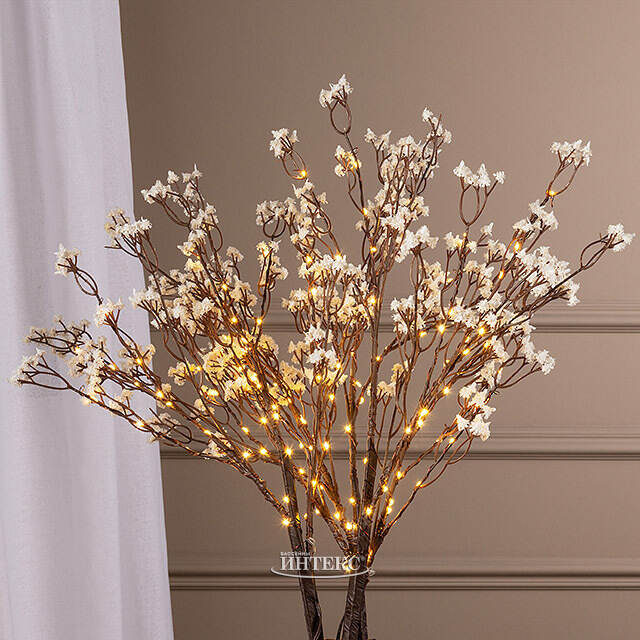 Набор светодиодных веточек Гипсофила Бонхилл 80 см, 45 теплых белых микро LED ламп, 3 шт, IP44 Winter Deco