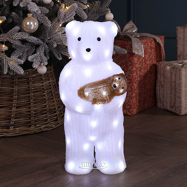 Светодиодная фигура Медведь с Малышом 45 см, 50 холодных белых LED ламп, IP44 Winter Deco