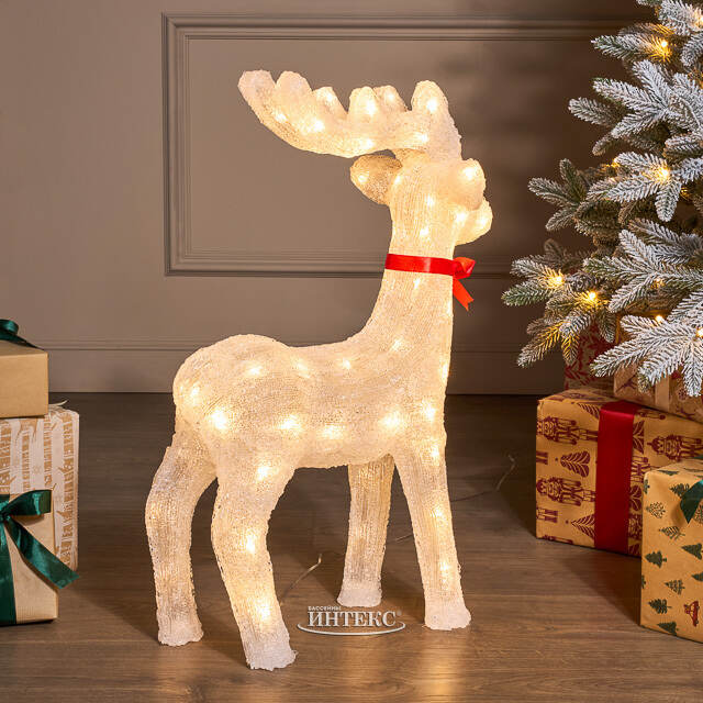 Светодиодная фигура Олень Винди 64 см, 60 теплых белых LED ламп Winter Deco