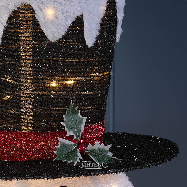 Светодиодная фигура Снеговик - Пожелание Счастья 180*70 см, 200 теплых белых LED ламп, IP44 Winter Deco