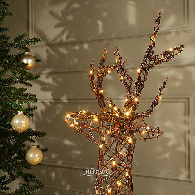 Светодиодная фигура Олень Роки 92 см, 120 теплых белых LED ламп, IP44 Winter Deco