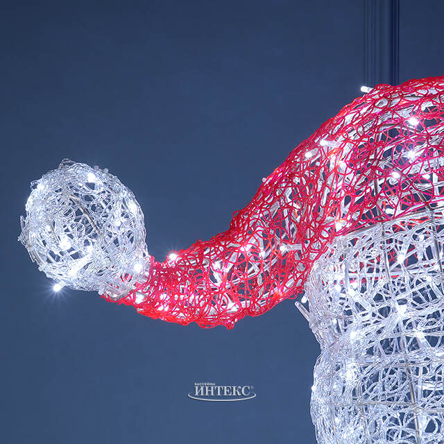 Светодиодная фигура Снеговик с Подарками 180 см, 1000 холодных белых LED ламп с мерцанием, IP67 Winter Deco