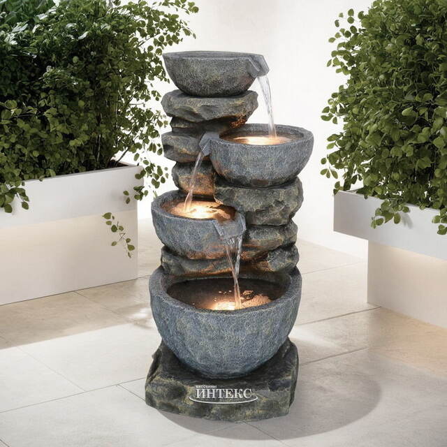 Садовый фонтан Марле-Руа 82 см с LED подсветкой Winter Deco