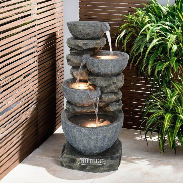 Садовый фонтан Марле-Руа 82 см с LED подсветкой Winter Deco