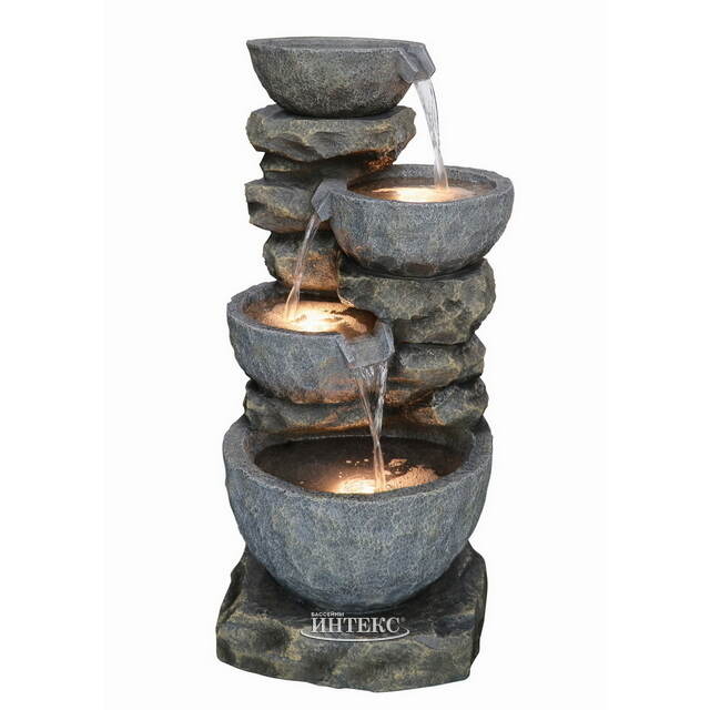 Садовый фонтан Марле-Руа 82 см с LED подсветкой Winter Deco