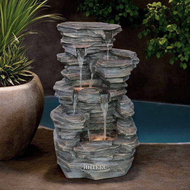 Садовый фонтан Монтесано 70 см с LED подсветкой Winter Deco