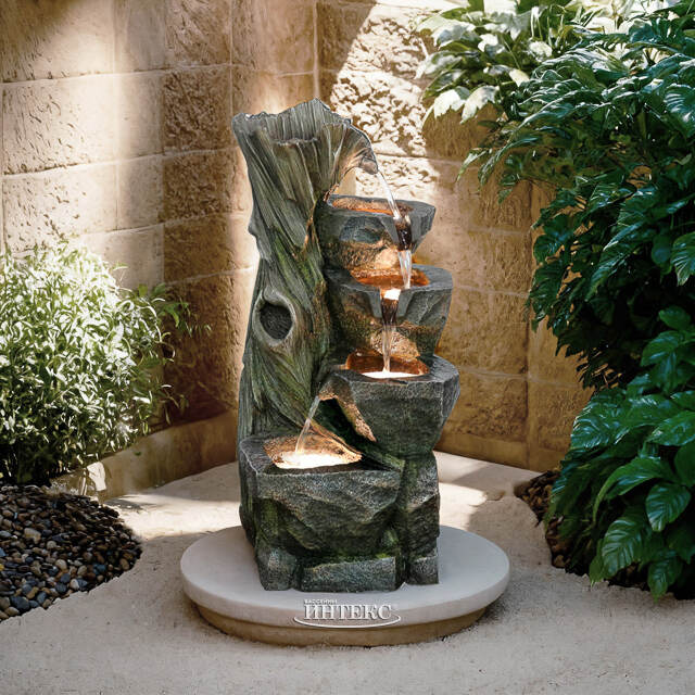 Садовый фонтан Сент-Вержен 74 см с LED подсветкой Winter Deco