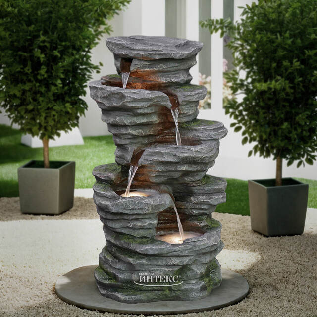 Садовый фонтан Гринстед 102 см с LED подсветкой Winter Deco