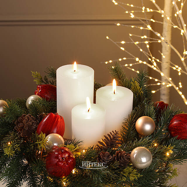 Декоративная свеча Рикардо 14*7 см белая Koopman