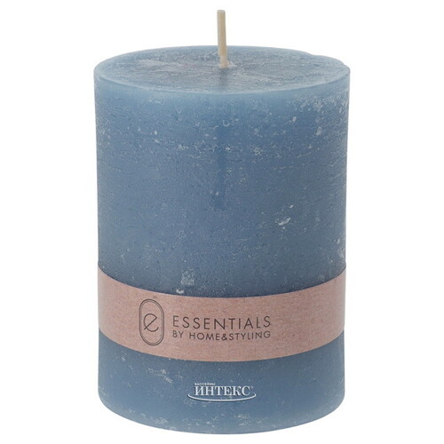 Декоративная свеча Рикардо 8*6 см голубая Koopman