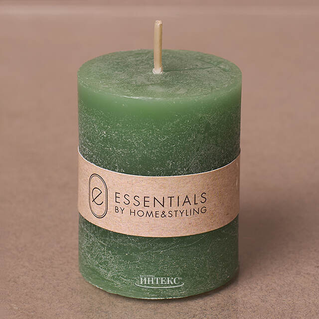 Декоративная свеча Рикардо 5*4 см зеленая Koopman