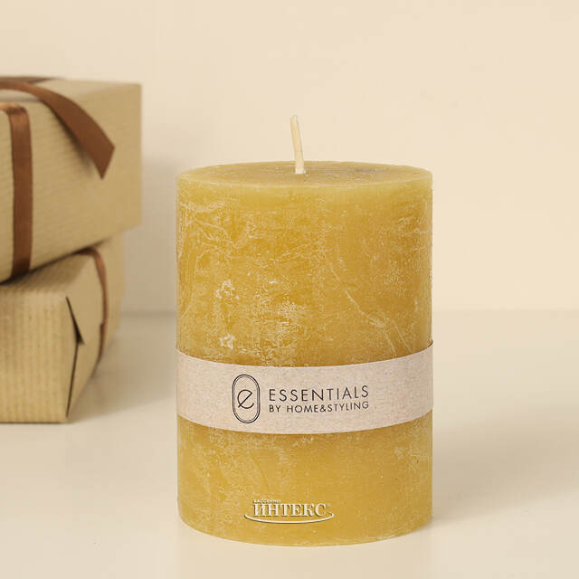 Декоративная свеча Рикардо 8*6 см охровая Koopman