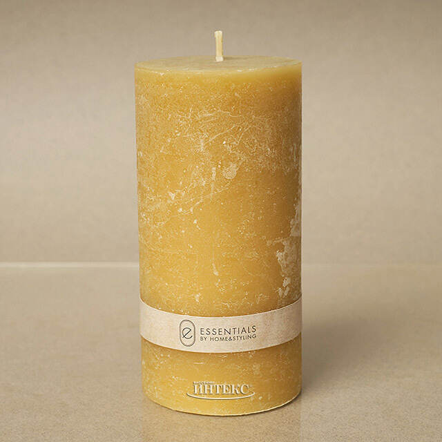 Декоративная свеча Рикардо 14*7 см охровая Koopman