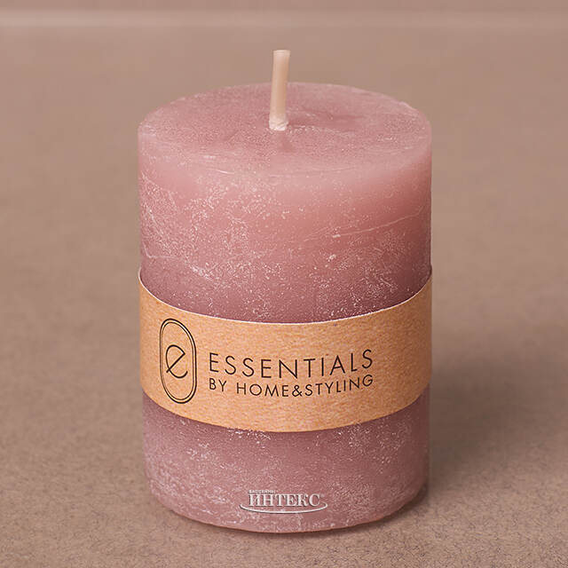 Декоративная свеча Рикардо 5*4 см розовая Koopman