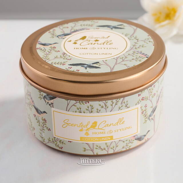 Ароматическая свеча Daphne - Cotton Linen 8*5 см Koopman