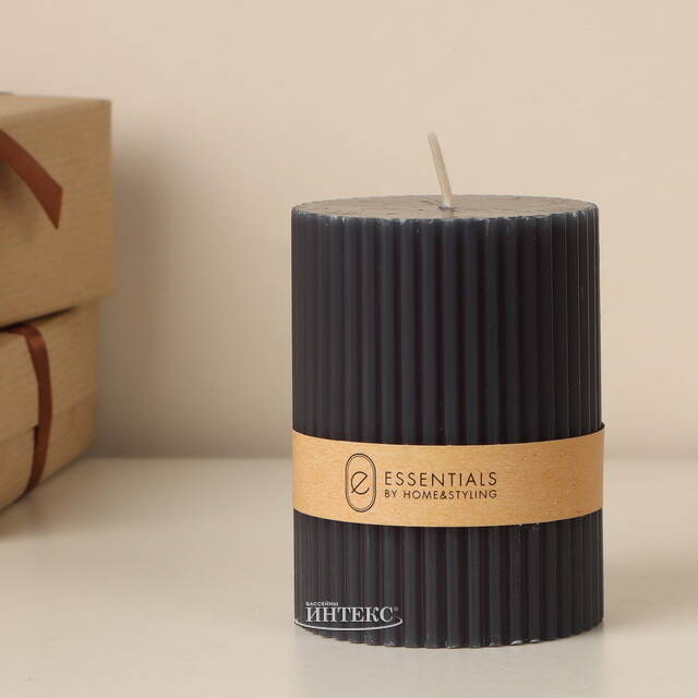 Декоративная свеча Эстри 8*6 см черная Koopman