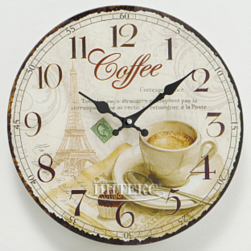 Настенные часы Coffee Time - Париж 34 см Boltze