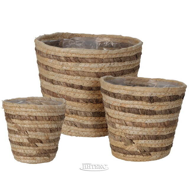 Набор декоративных кашпо Джутто 14-21 см, 3 шт Koopman