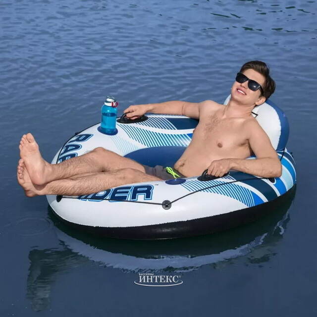 Надувное круг-кресло Rapid Rider (Рапид Райдер) 122 см, голубое Bestway (Бествей)