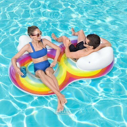 Надувное кресло для плавания Rainbow Dreams 186*116 см двухместное Bestway