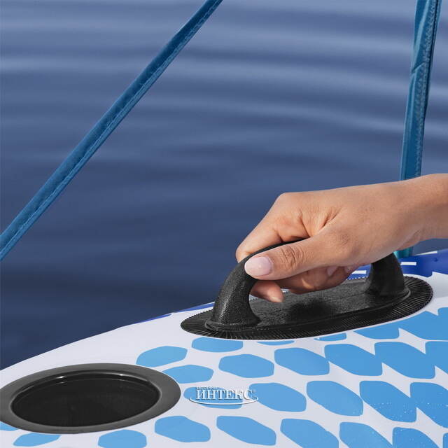 Надувное круг-кресло Rapid Rider 123 см с навесом, голубое Bestway