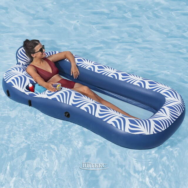 Надувной матрас для плавания Shaded Lounge 198*112 см с навесом и сетчатым дном Bestway (Бествей)