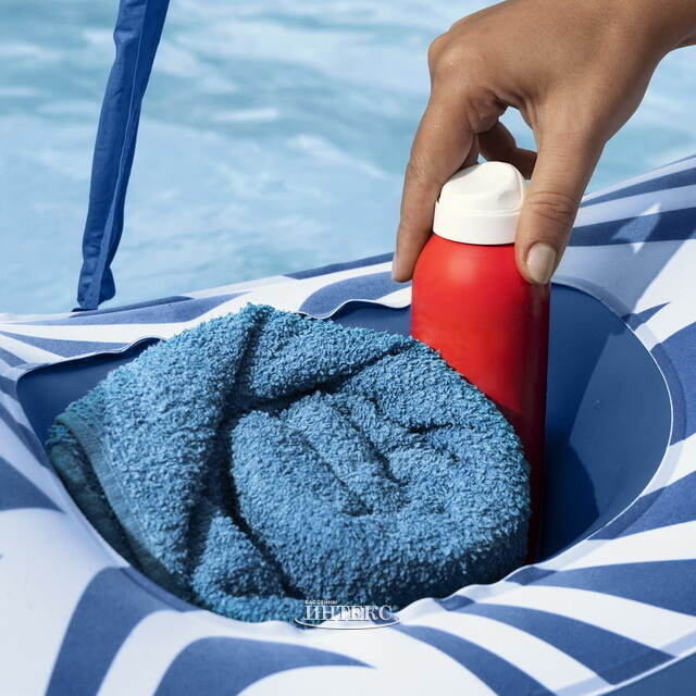 Надувной матрас для плавания Shaded Lounge 198*112 см с навесом и сетчатым дном Bestway (Бествей)