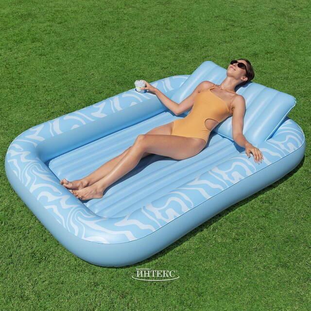 Надувной шезлонг для плавания Tanning Lounge 214*155 см Bestway