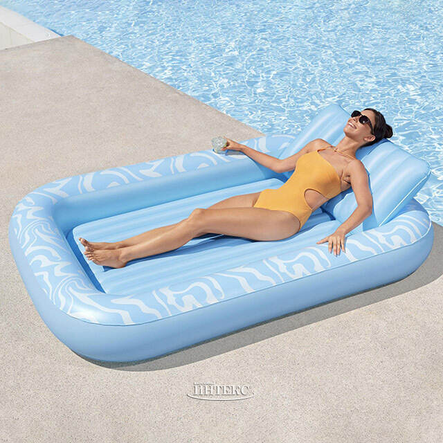 Надувной шезлонг для плавания Tanning Lounge 214*155 см Bestway