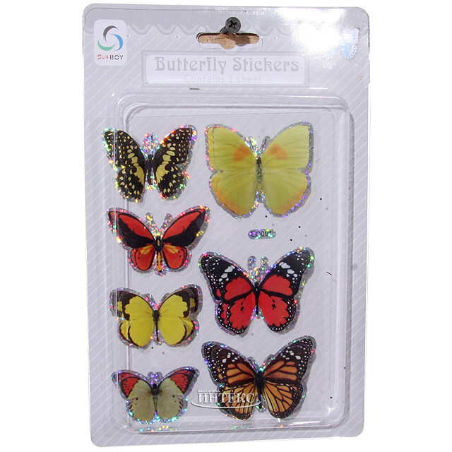 Наклейки Яркие Бабочки, 7 шт ShiShi