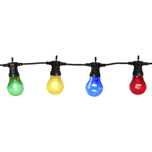 Гирлянда из лампочек Circus 10 ламп, разноцветные LED, 4.5 м, черный ПВХ, IP44 Star Trading
