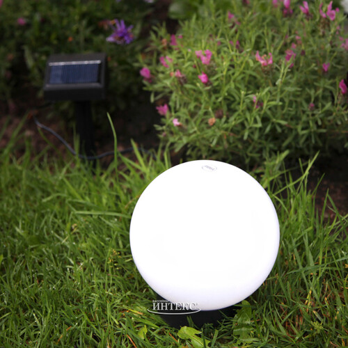 Уличный светильник шар Solar Globus 3 в 1 на солнечной батарее 15 см теплый белый, IP44 Star Trading