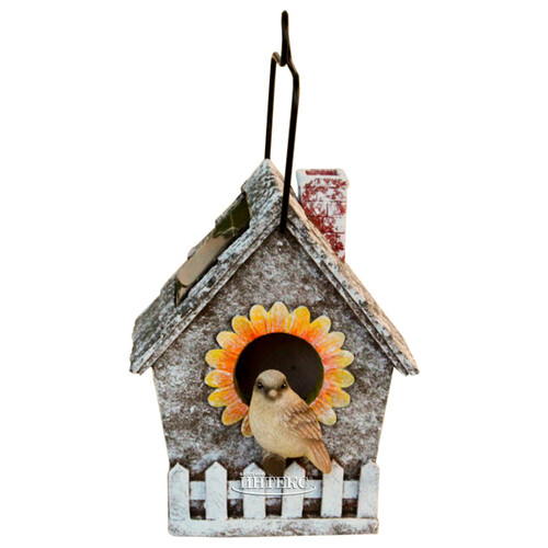 Декоративный садовый светильник Скворечник с птичкой на солнечной батарее 16 см, IP44 Star Trading