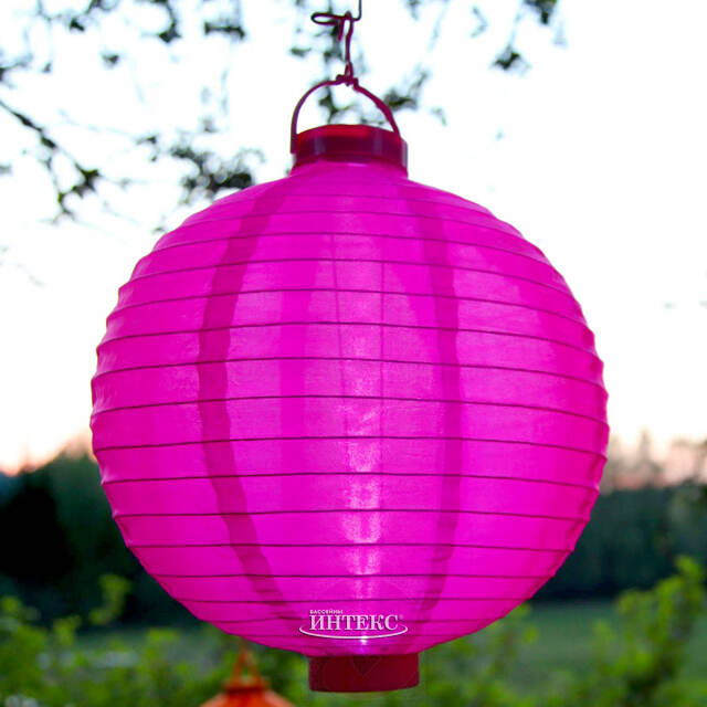 Китайский фонарик на солнечной батарее Solar Shanghai 20 см розовый, IP44 Star Trading