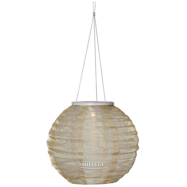 Китайский фонарик на солнечной батарее Solar Festival 25*21 см бежевый, IP44 Star Trading